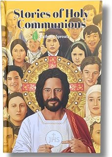 Catholic Sprouts - Stories of Holy Communion - First Holy Communion Gift - Beautiful Hardcover Book & Planner with Stories of Catholic Saints - Holy Eucharist