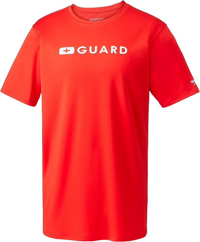 Speedo Men's Guard Uv Swim Shirt Short Sleeve Rashguard