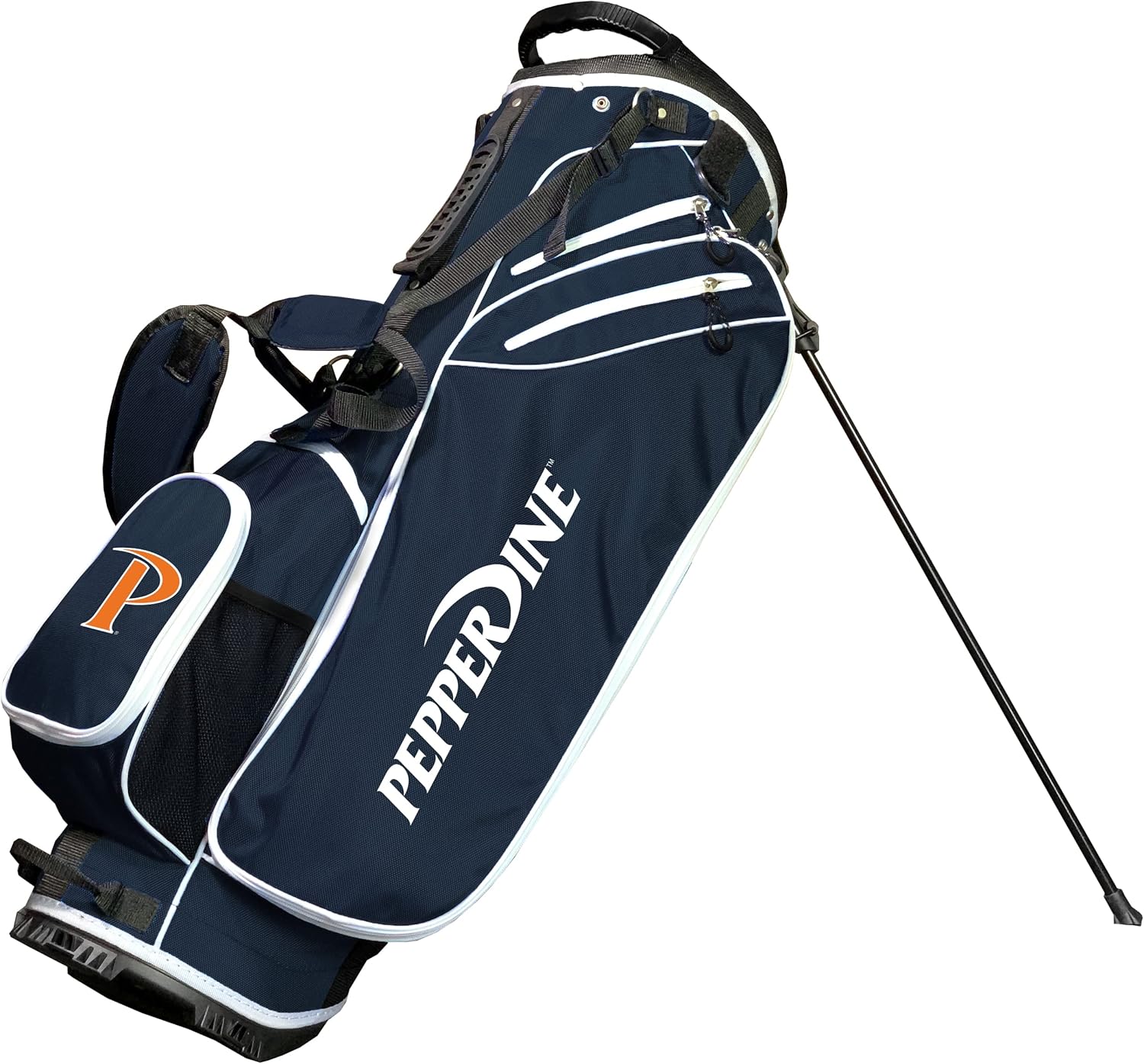 Team Golf NCAA Pepperdine Birdie Stand Golf Bag, Lightweight, 14-Way Club Divider, Spring Action Stand, Insulated Cooler Pocket, Velcro Glove and Umbrella Holder & Padded Handles