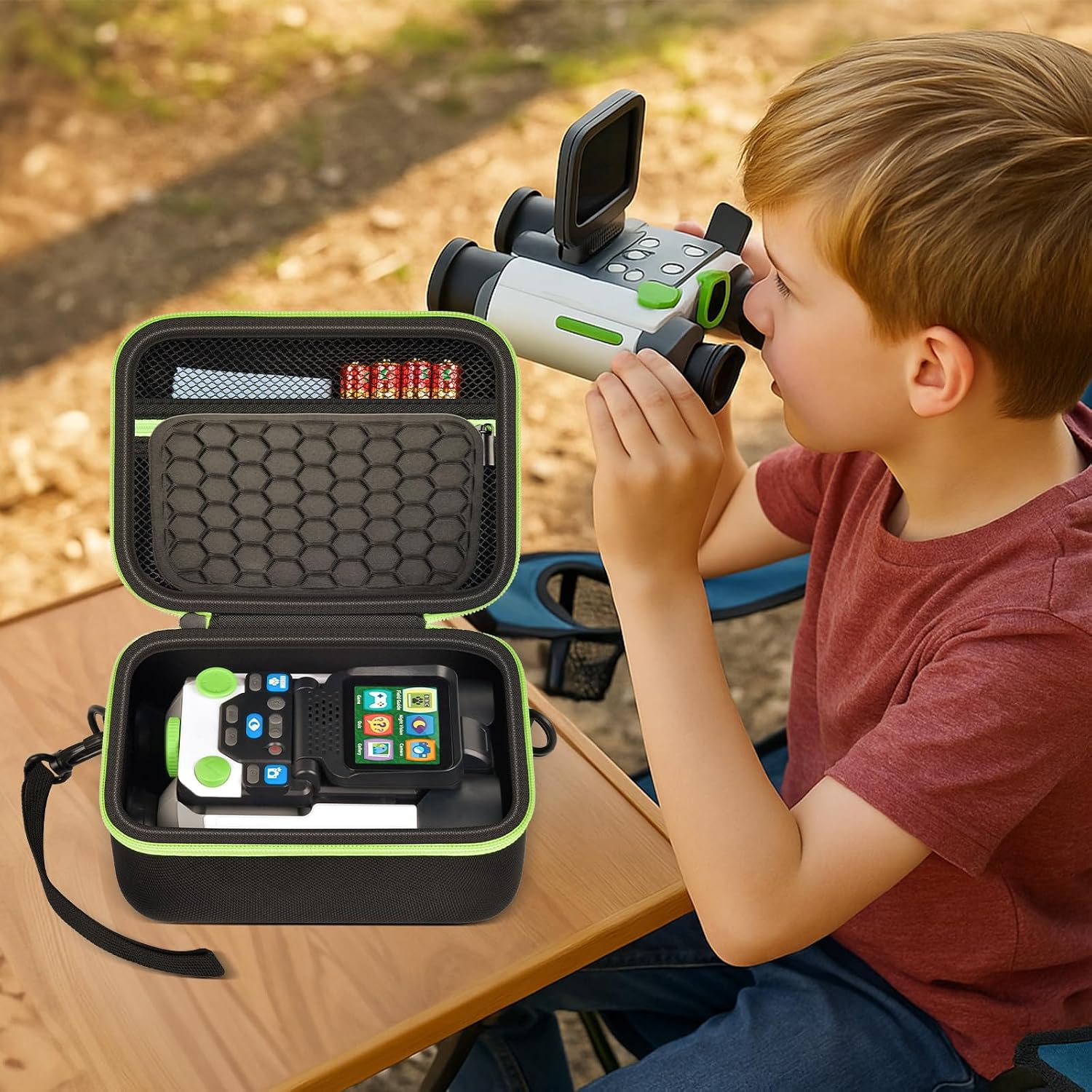 GWCASE Portable Carrying Storage Case Compatible with LeapFrog Magic Adventures Binoculars and Accessories, Protective Organizer Box for Outdoor Travel and Exploration（Bag Only）