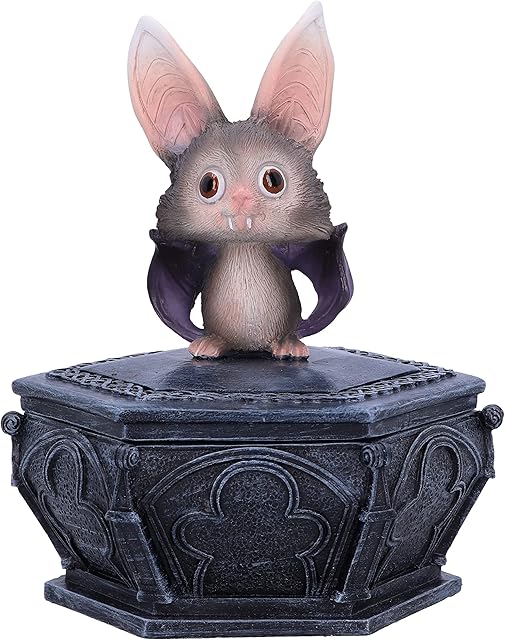 Nemesis Now Batty Box 15.2cm, Resin, Black, Gothic Bat Box, Storage Box, Gothic Giftware, Cast in the Finest Resin, Hand-Painted