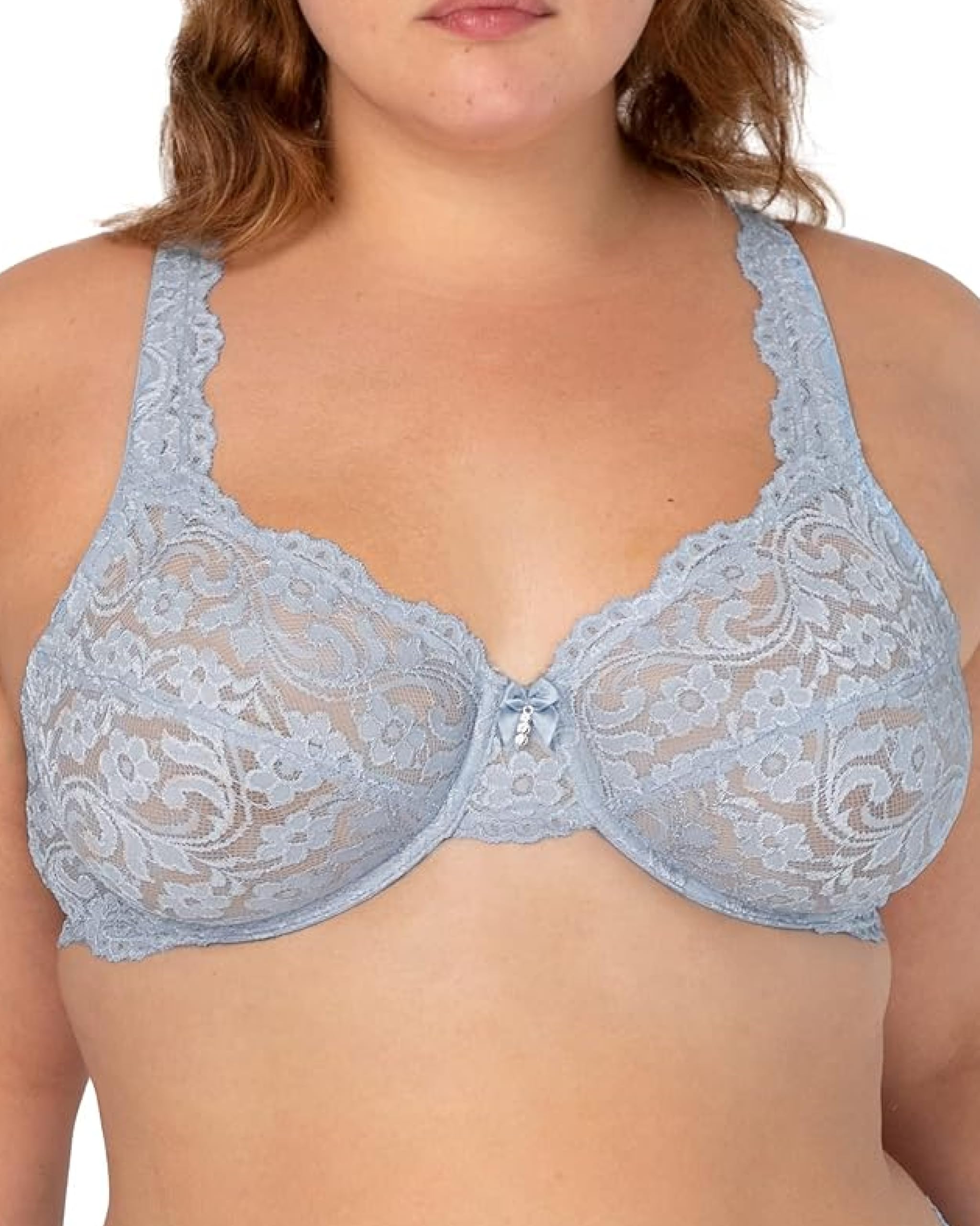 Smart & Sexy Damen Ungefütterter bügel Spitze BH mit voller Abdeckung, Halbschere, Mineralwasser, 90E (2er Pack)