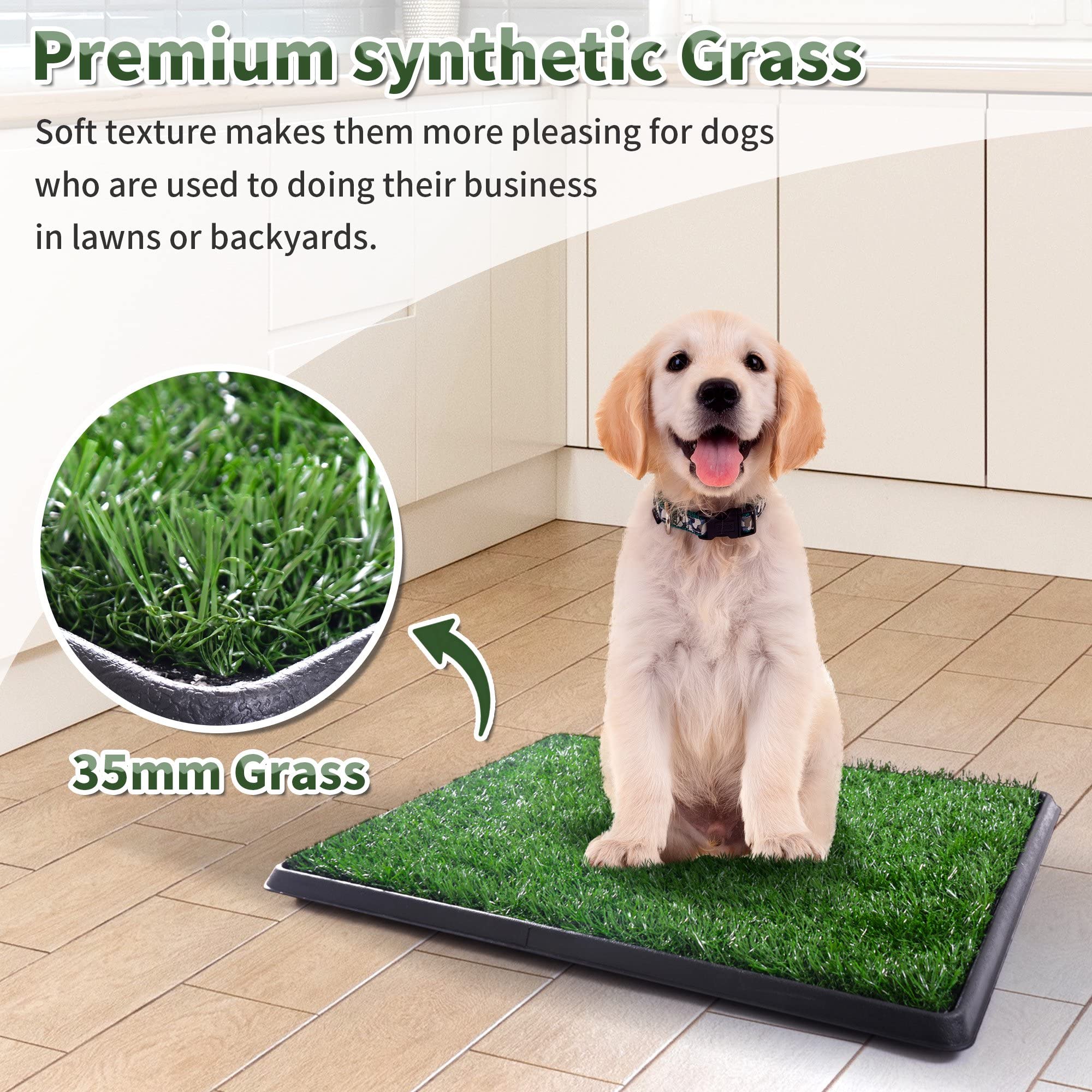Dog Grass Pad SunTurf With Tray, Dog Litter Box, Porch Potty For