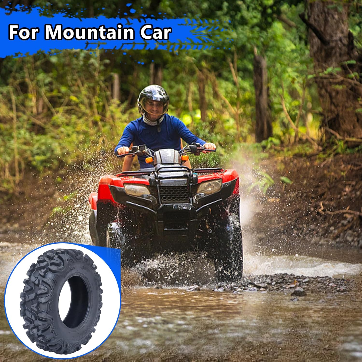 GarveeLife Enhanced Traction ATV/UTV All-Terrain Tire Set - 27x8-12, 6PR Tubeless, Deep 20mm Design, Mud & Sand Trail, Utility Vehicles, 2 Pack, AT27x8-12-6PR TL KNIGHT