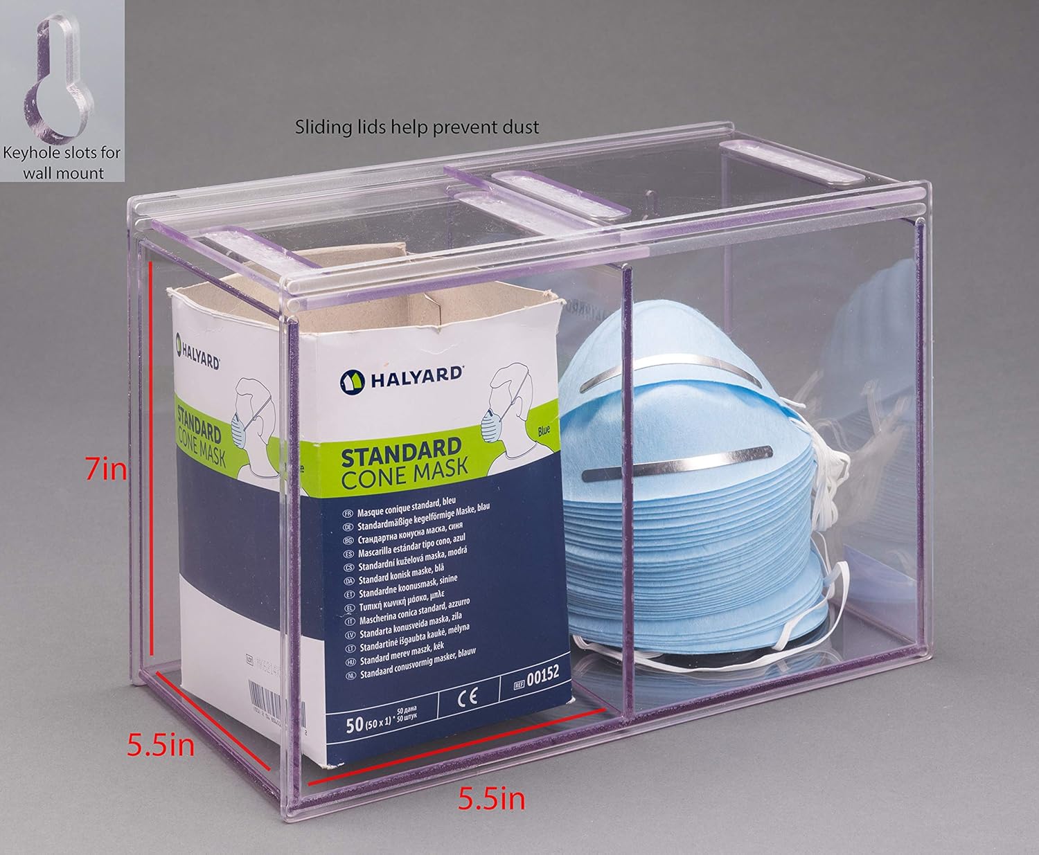 Double Bulk Cone Mask Dispenser-PETG (Wall Mount)