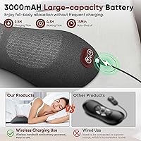 Vista 6 de 3 in 1 Upadate Rechargeable Electric Lumbar Support Pillow with Adjustable Height for Bed and Chair,Back Massager with Heat,Back Massager for Pain