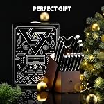 Knife Set with Block, Kitchen Knife Set 15-Piece with Sharpener - High Carbon Stainless Steel Dishwasher Safe Knives with Ergonomic Handles for Chef & Home