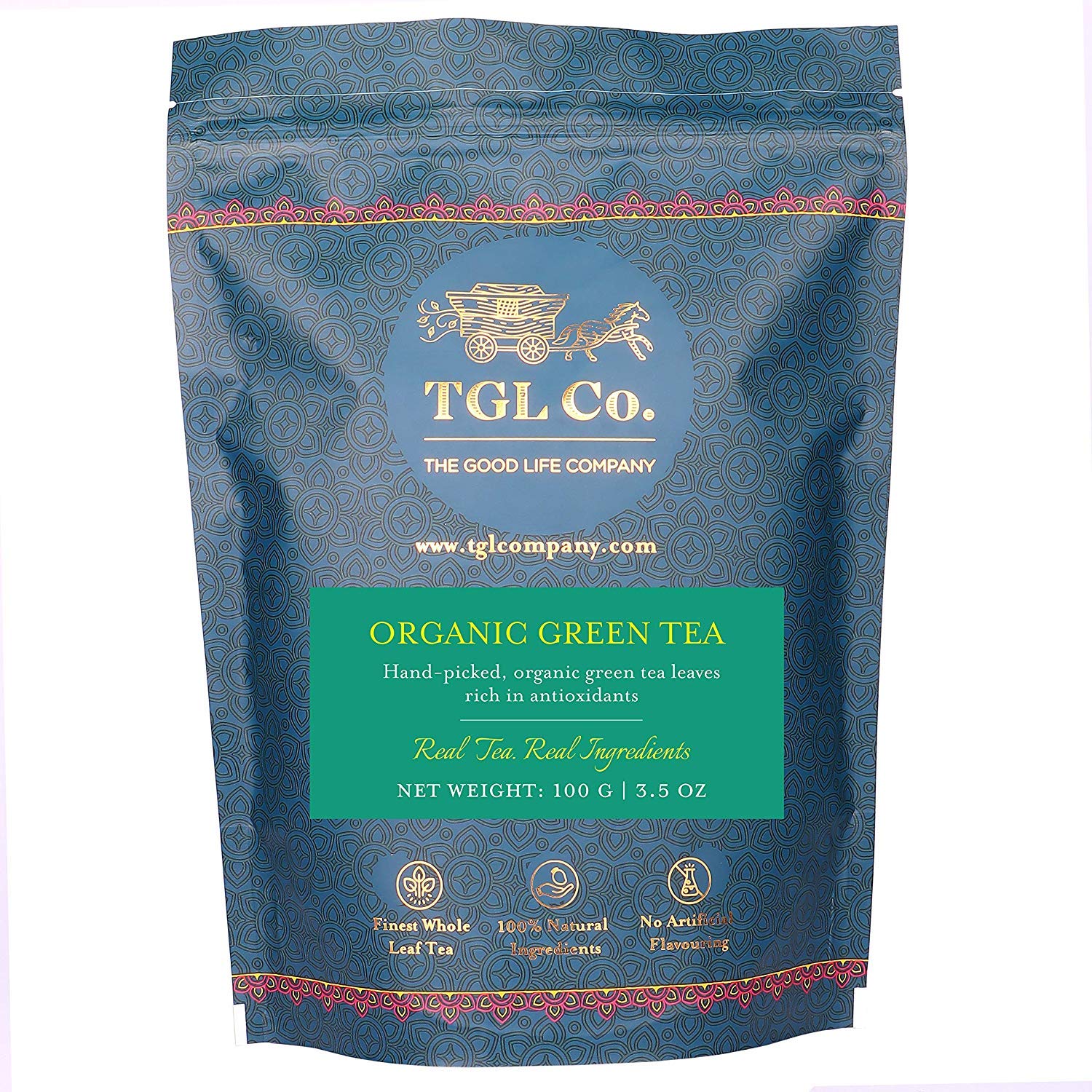 TGL Organic Green Tea 100 Gram | Vacuum Sealed for Freshness (B082YHRHSV) Amazon Price History, Amazon Price Tracker