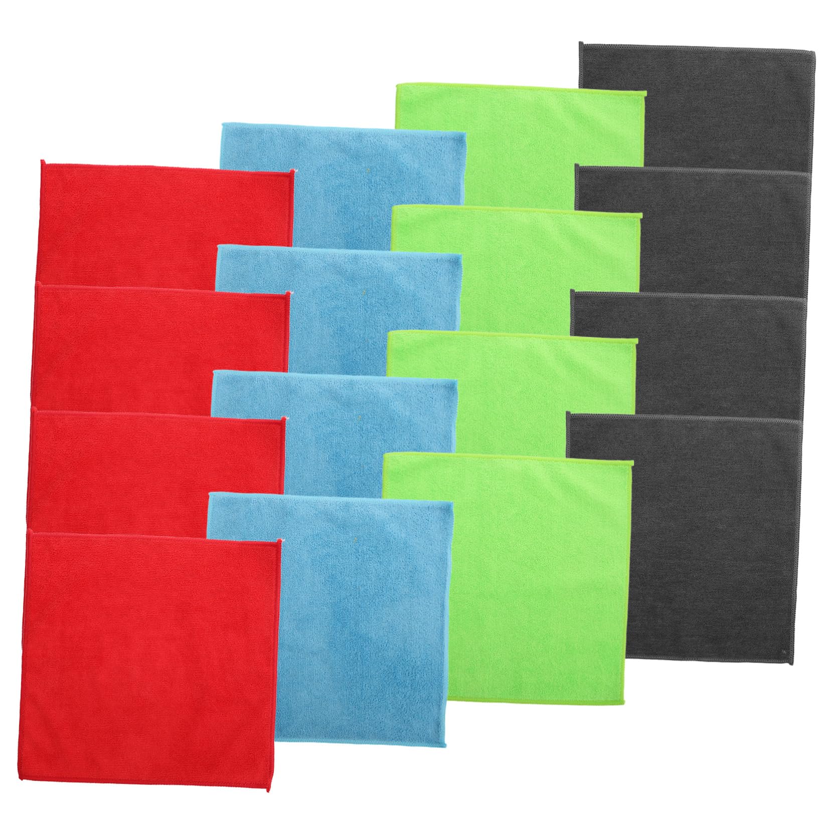 Paños de Microfibra Multiusos para Limpieza y Secado de Coches, Suaves y Versátiles, Paquete de 24 Unidades para Cocina y Hogar