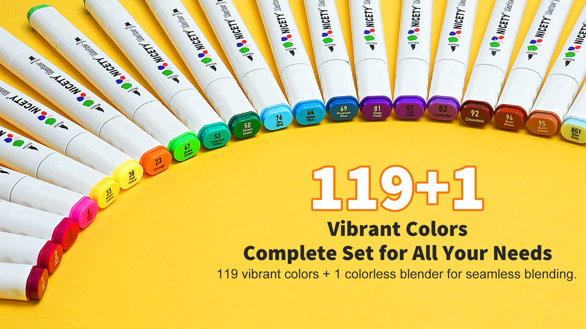 120 Colors Alcohol Markers Dual Tip Brush & Chisel – Alcohol Based