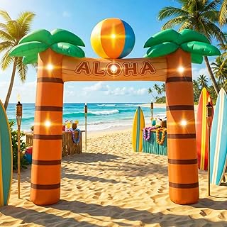 10 Fun Inflatable Hot Tub Ideas for Every Backyard 2 Jenaai 9.5 ft Giant Inflatable Palm Tree, LED Blow up Palm Tree Arch for...