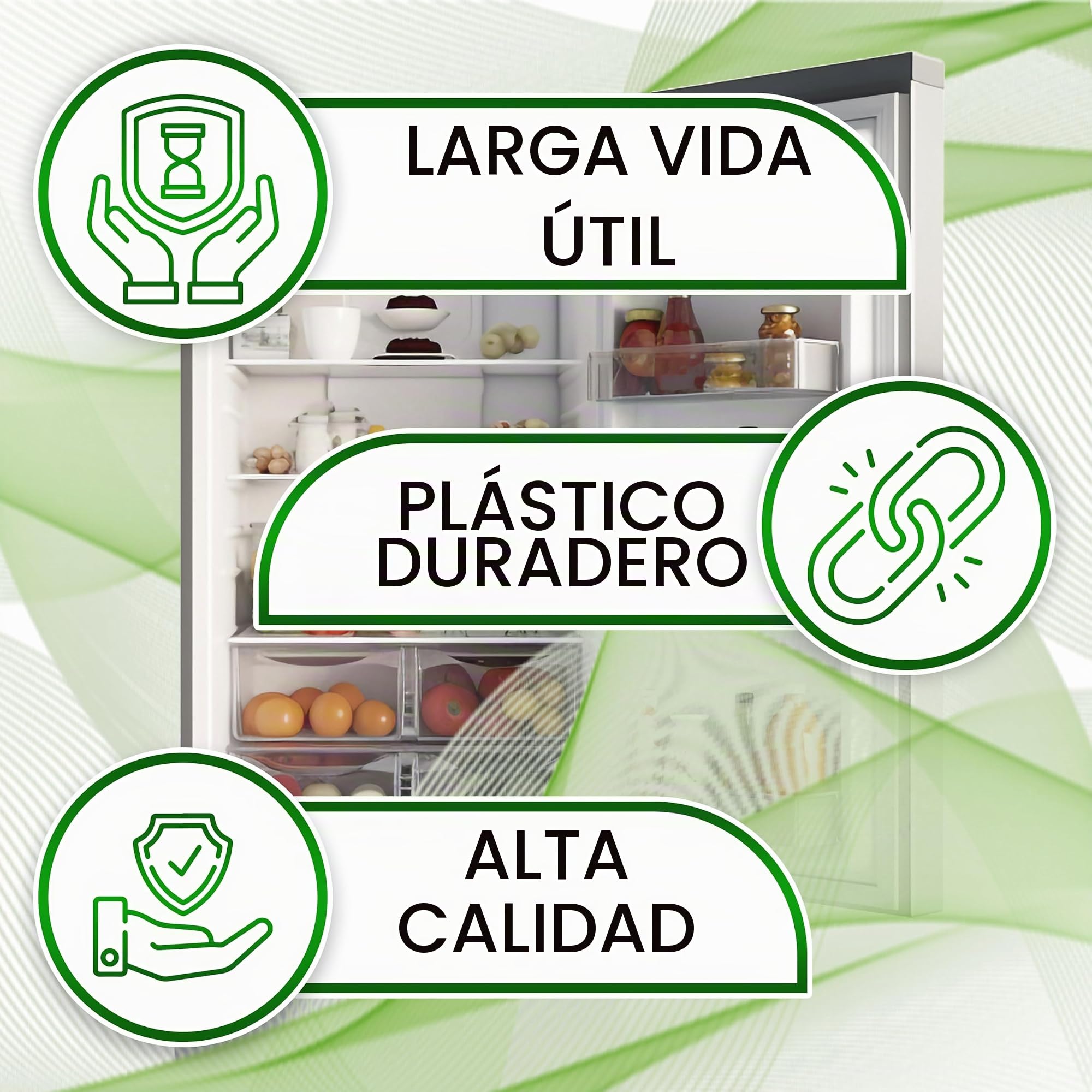 Tirador Frigorifico y Congelador 310x113x25mm 7432602 7430670 para Liebherr | Kit Incluye 2 Tapones - Garantía de 10 Años - ONIX TECH