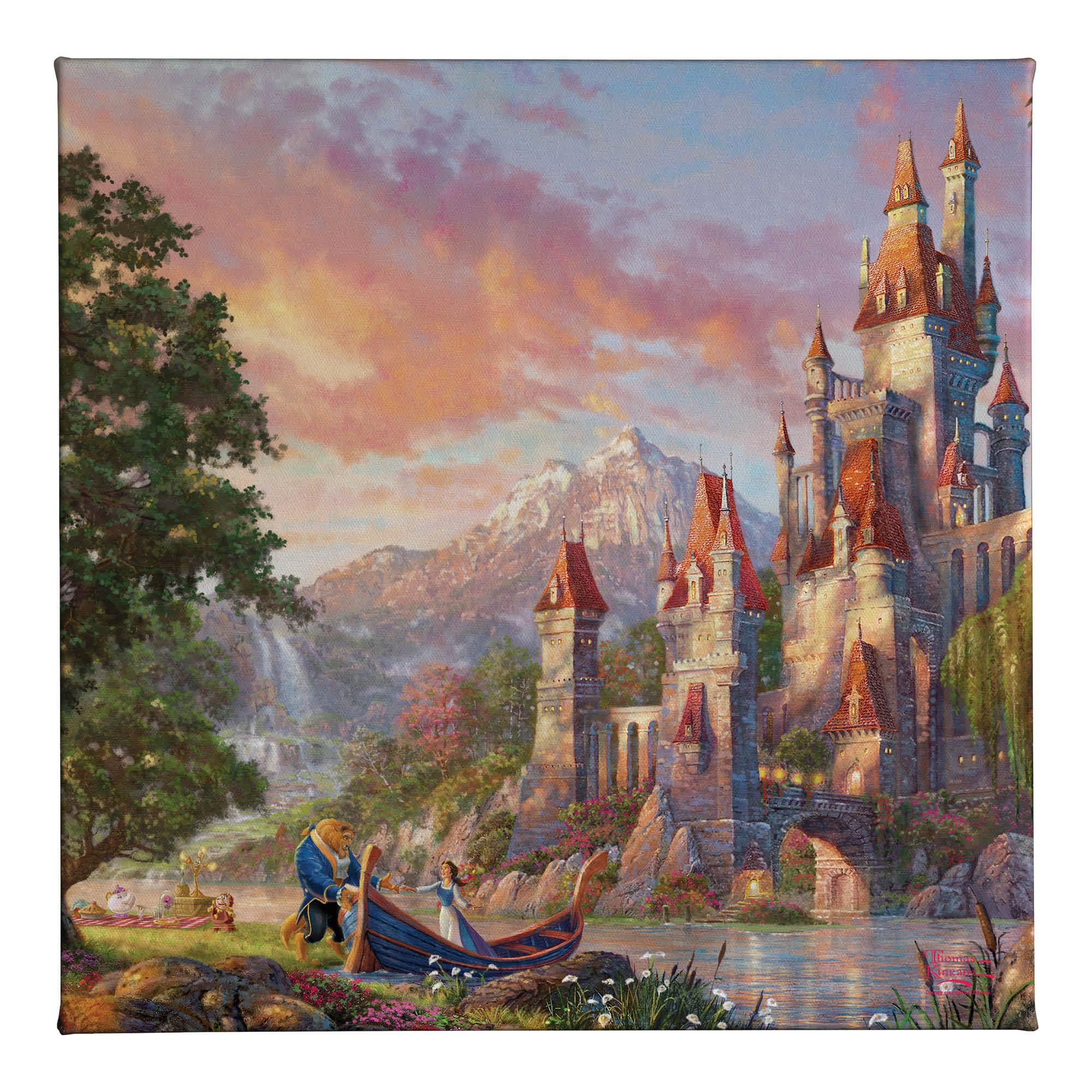 美女と野獣 キャンバスアート Beautiful as a Rose Big Amazon.com: Thomas Kinkade Disney Beauty and The Beast II 14