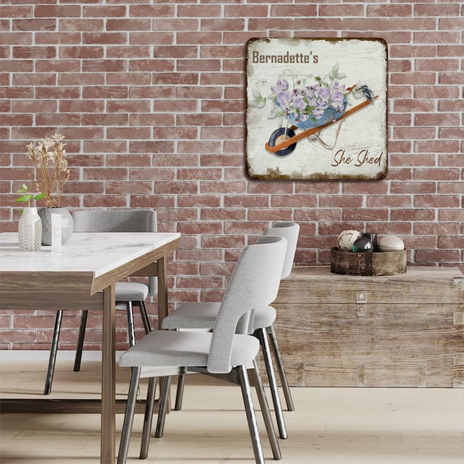 WADORN Plaque en métal vintage « This is Our Happy Place », 20 x 30 cm