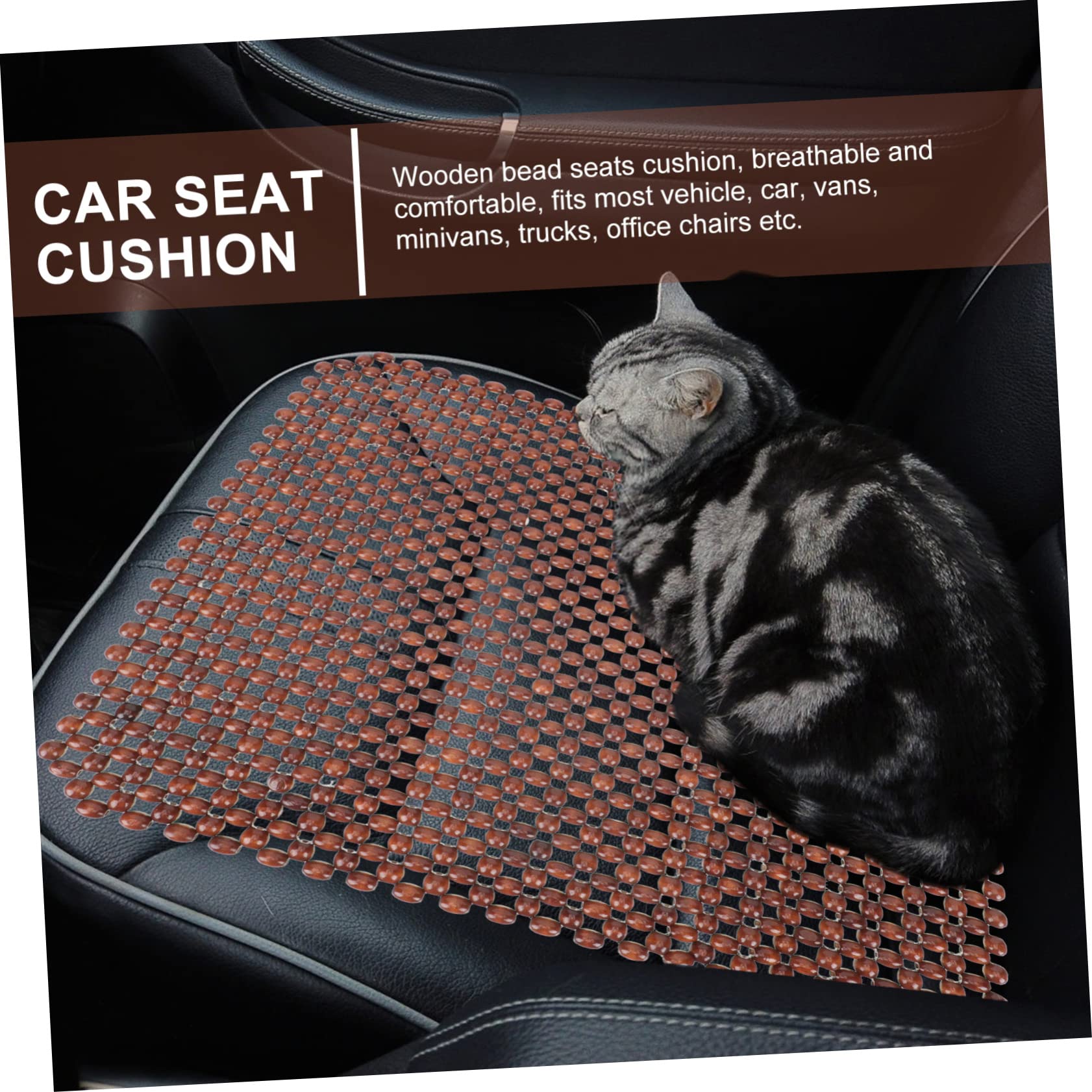 Cuscino Massaggio Rinfrescante in Sedile per Perline Auto e Legno Estive Alta Durezza Sottile Vacanze Brevi Viaggi e Ufficio