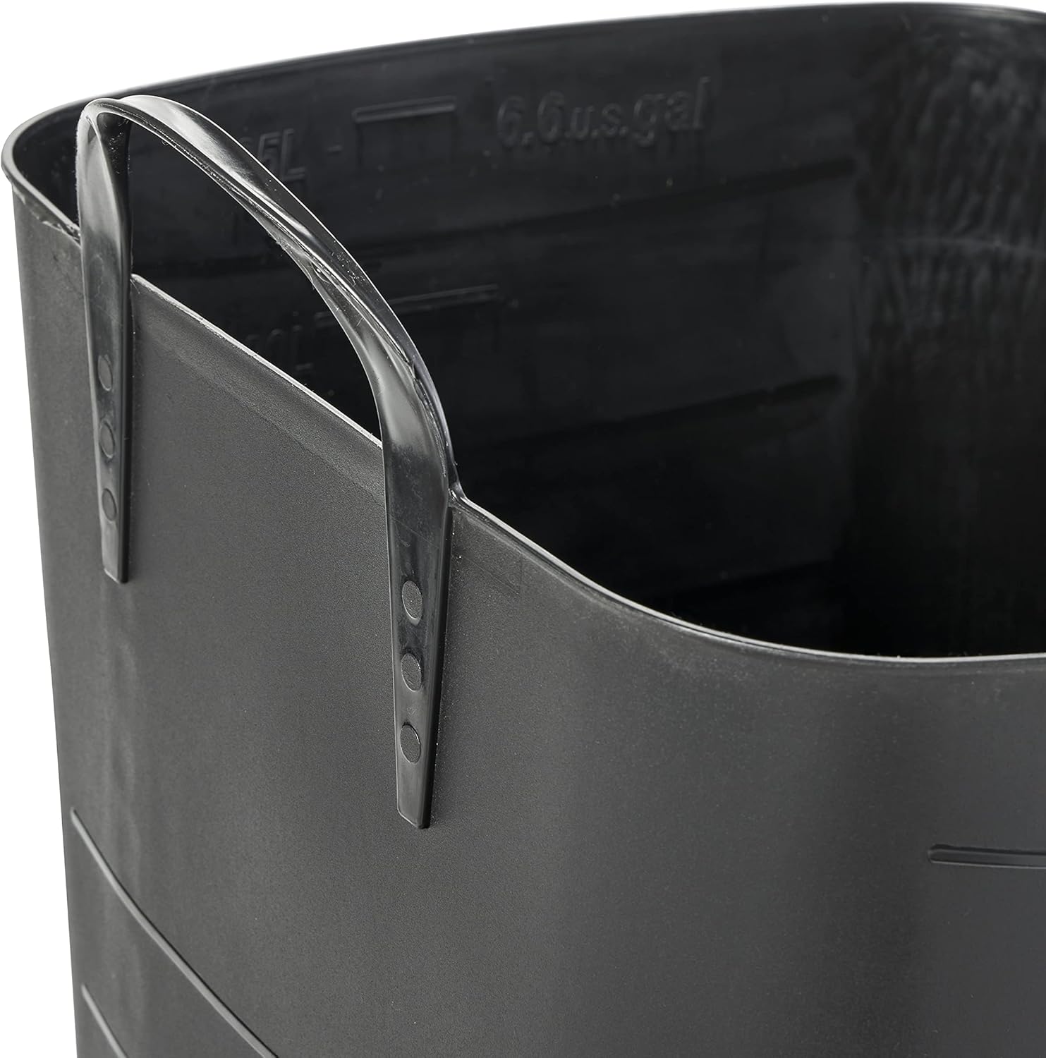 Life Story Flexible Tub Basket 25 Liter/6.6 Gallon Plastic Multifunction Storage Tote Bin with Handles, Black (6 Pack)
