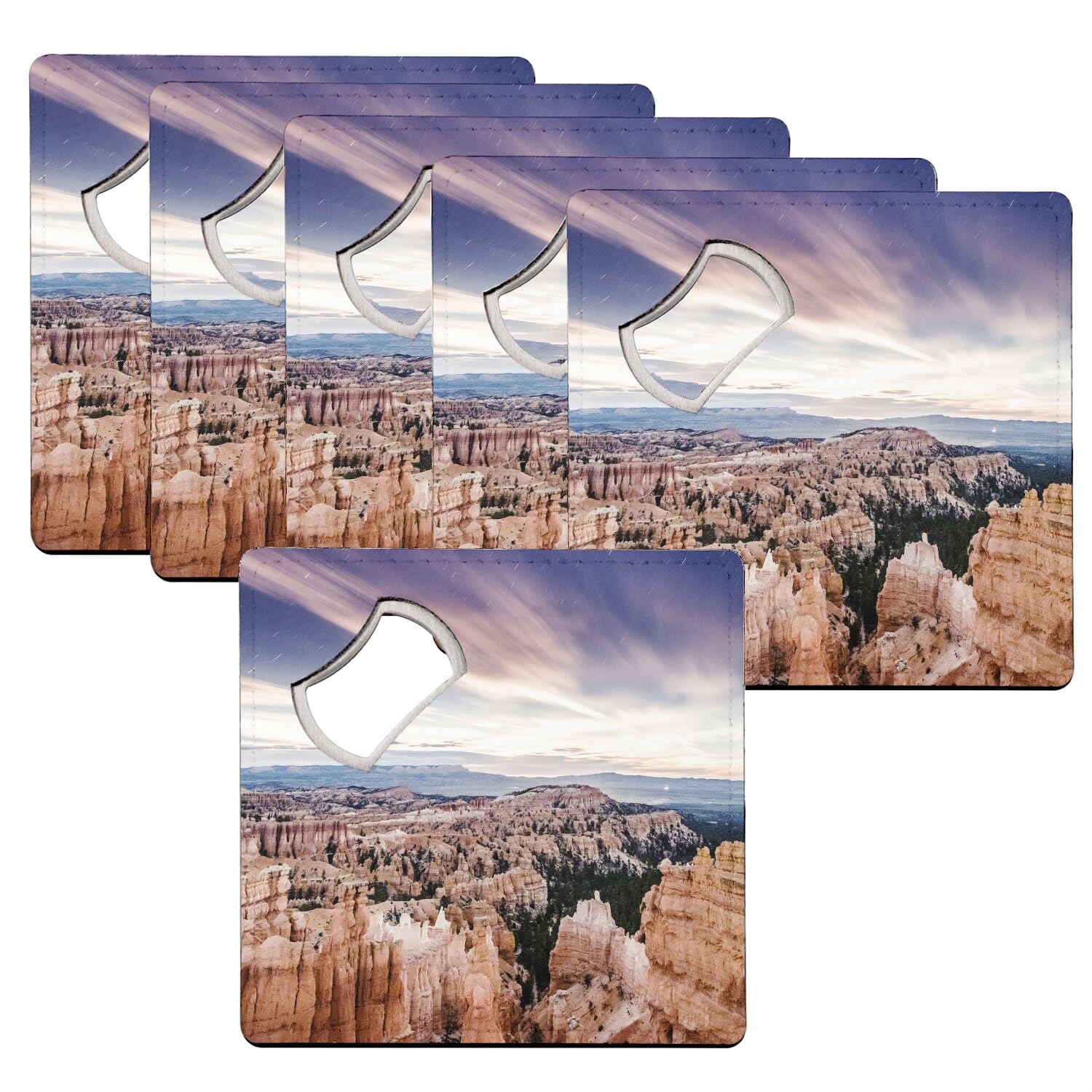 Sous verre décapsuleur Utah Canyon UNESCO, finition soignée en lot de 6