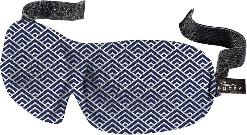 Máscara para os olhos Bucky 40 Blinks para viagem e sono, Blue Atlas, tamanho único
