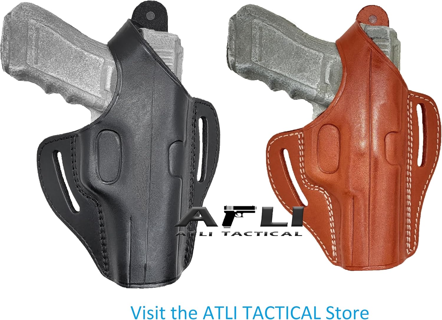Canik TP9sf Holster Leather - for Canik TP9sf TP9da TP9sa, Sarsilmaz SAR 9 Sar9c, Sig P220, Springfield XD Compact 4" 45ACP Pistol - OWB Leather Gun Holster - OWB Pancake Holster