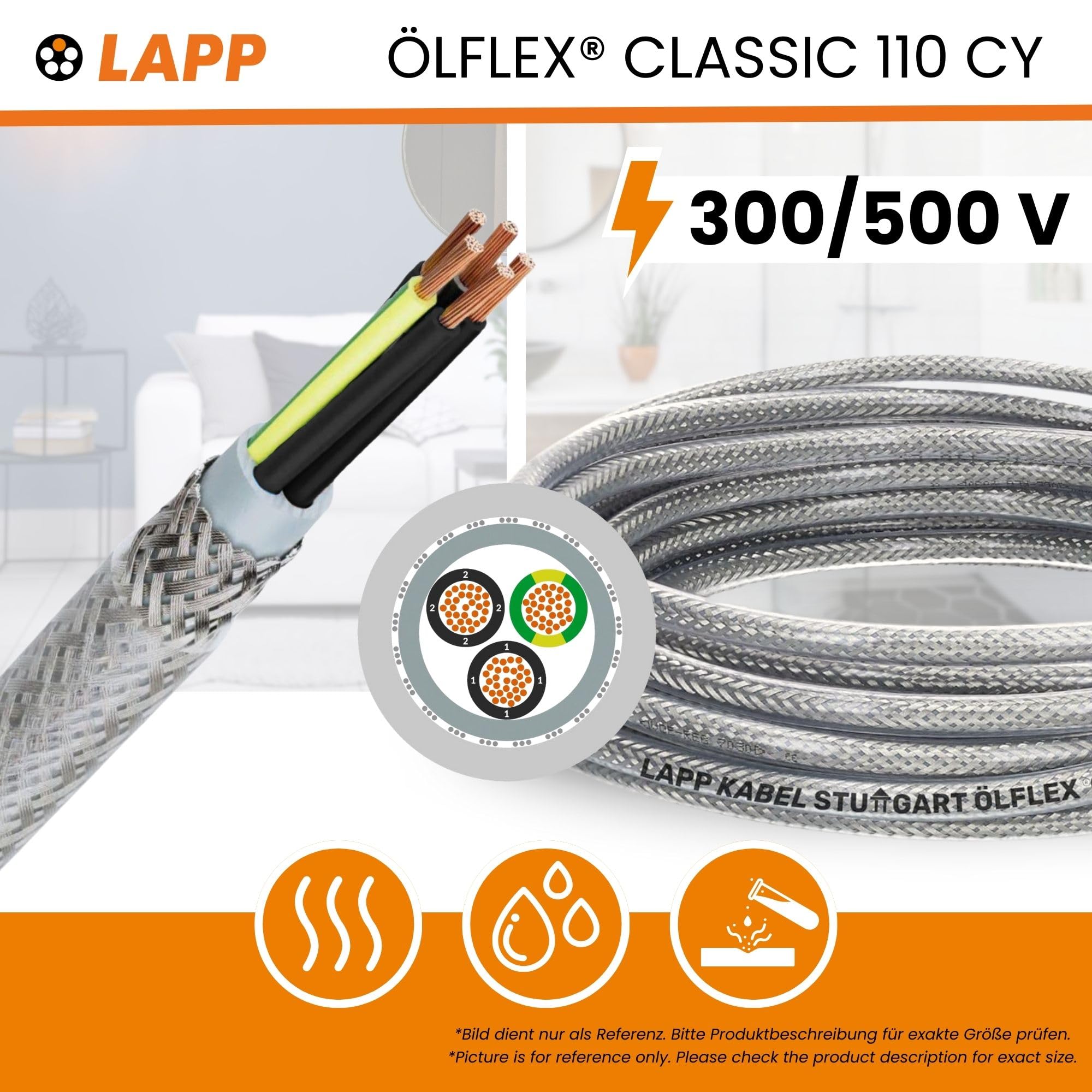 Image secondaire de Câble de Commande Blindé Lapp Ölflex Classic 110 CY 4x1 mm²