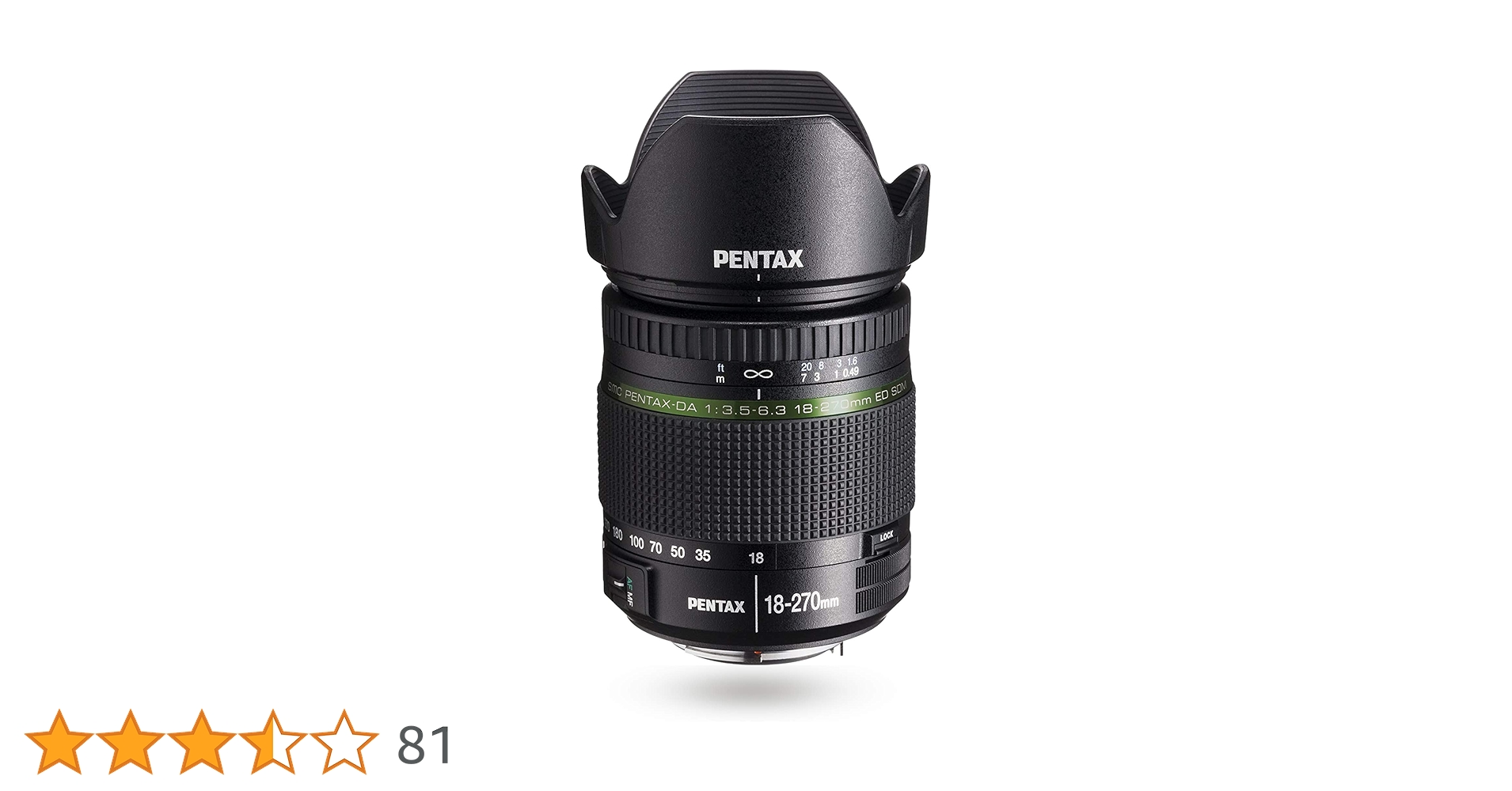 動作品★PENTAX-DA 18-270mm F3.5-6.3 PLフィルター付 Amazon.co.jp: smc PENTAX-DA 18-270mmF3.5-6.3ED SDM 超高倍率15倍