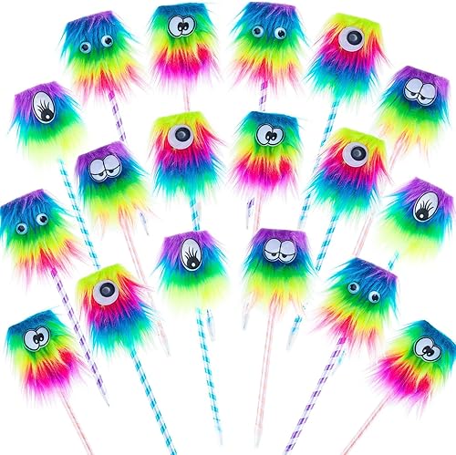 Miniatura 1 de Outus 20 Pcs Rainbow Party Favor Pens Cute Fluffy Fuzzy Pens Fun Pens Gifts for Kids Classroom Rainbow Birthday Party Favors