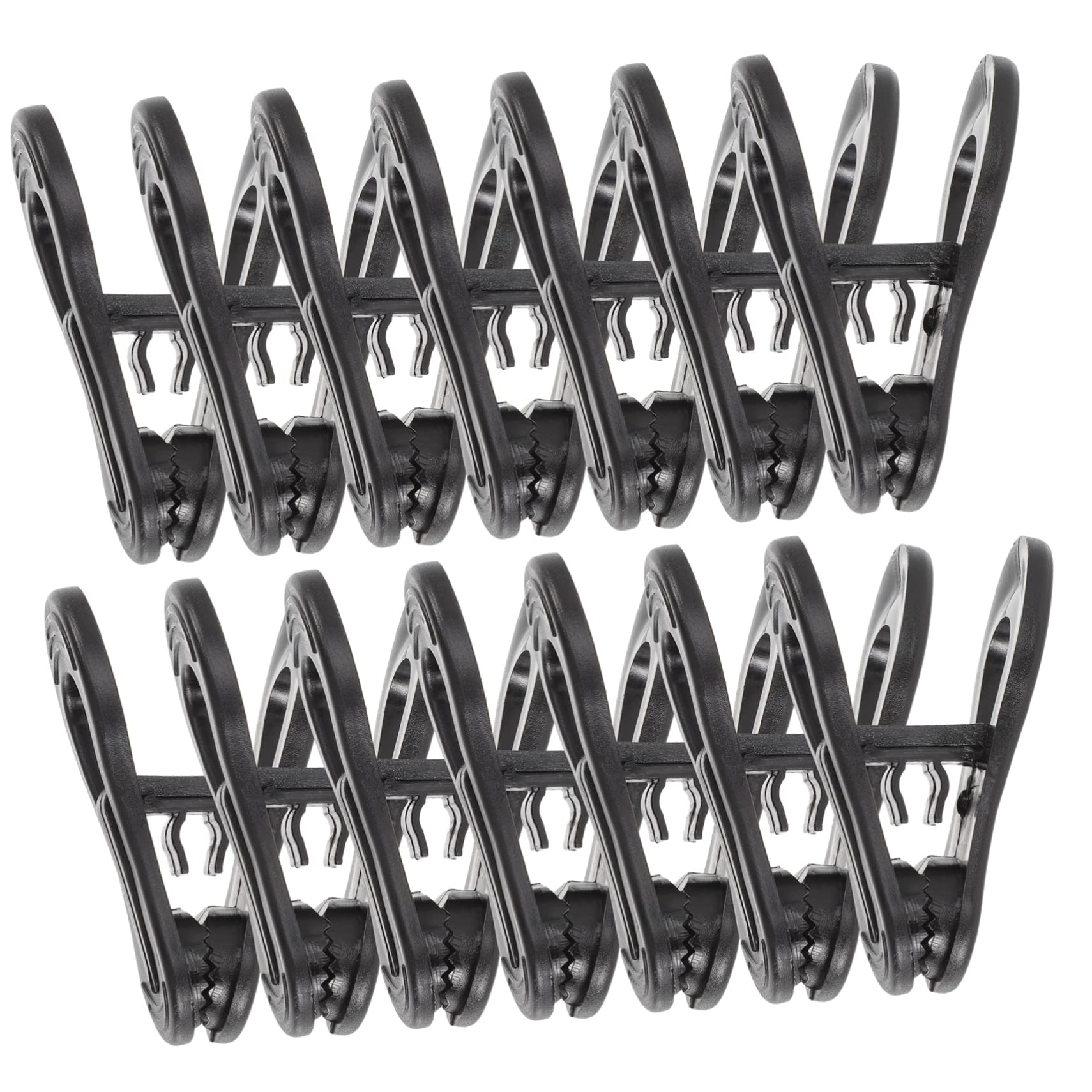 UKCOCO 50 pezzi Clip per Grucce Plastica Nera Mollettine Resistenti per Pantaloni Gonne e Abbigliamento Fermagli Scorrevoli per Organizzazione Armadio e Asciugatura