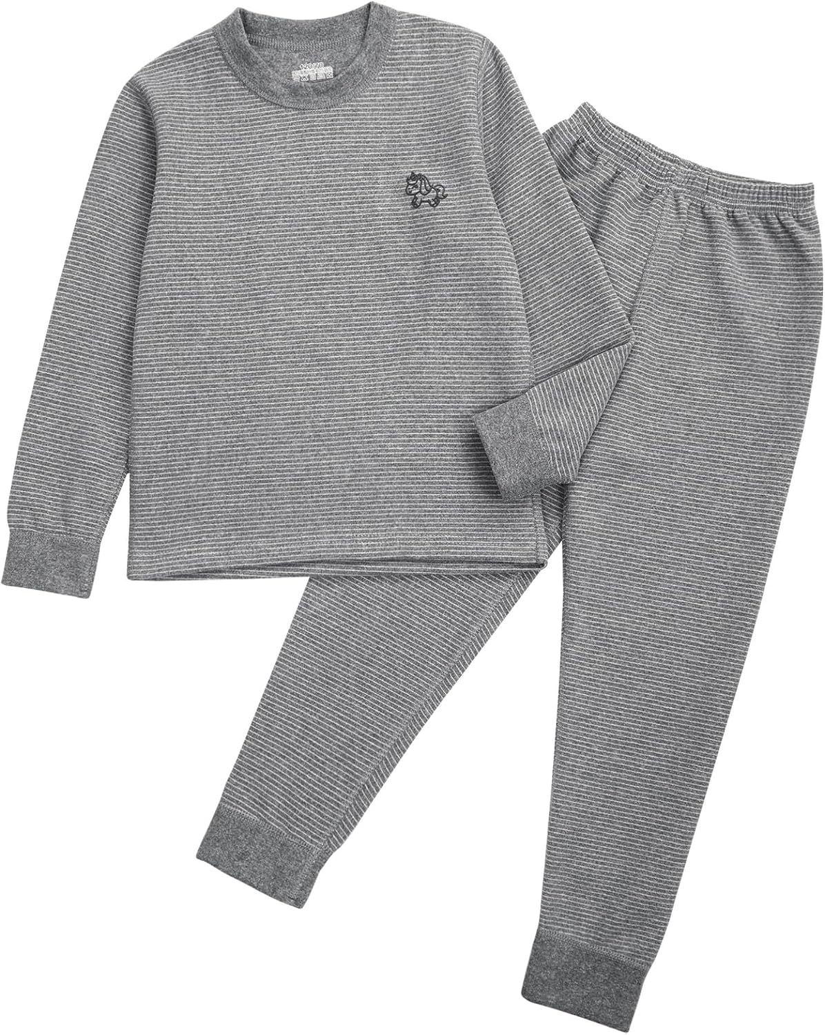 Boys Girls Striped Thermal Underwear Long Johns Set Base Layers for Kids Long Sleeve Undershirt with Pants