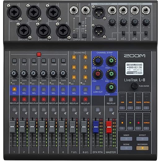 Zoom LiveTrak L-8 Podcast Recorder