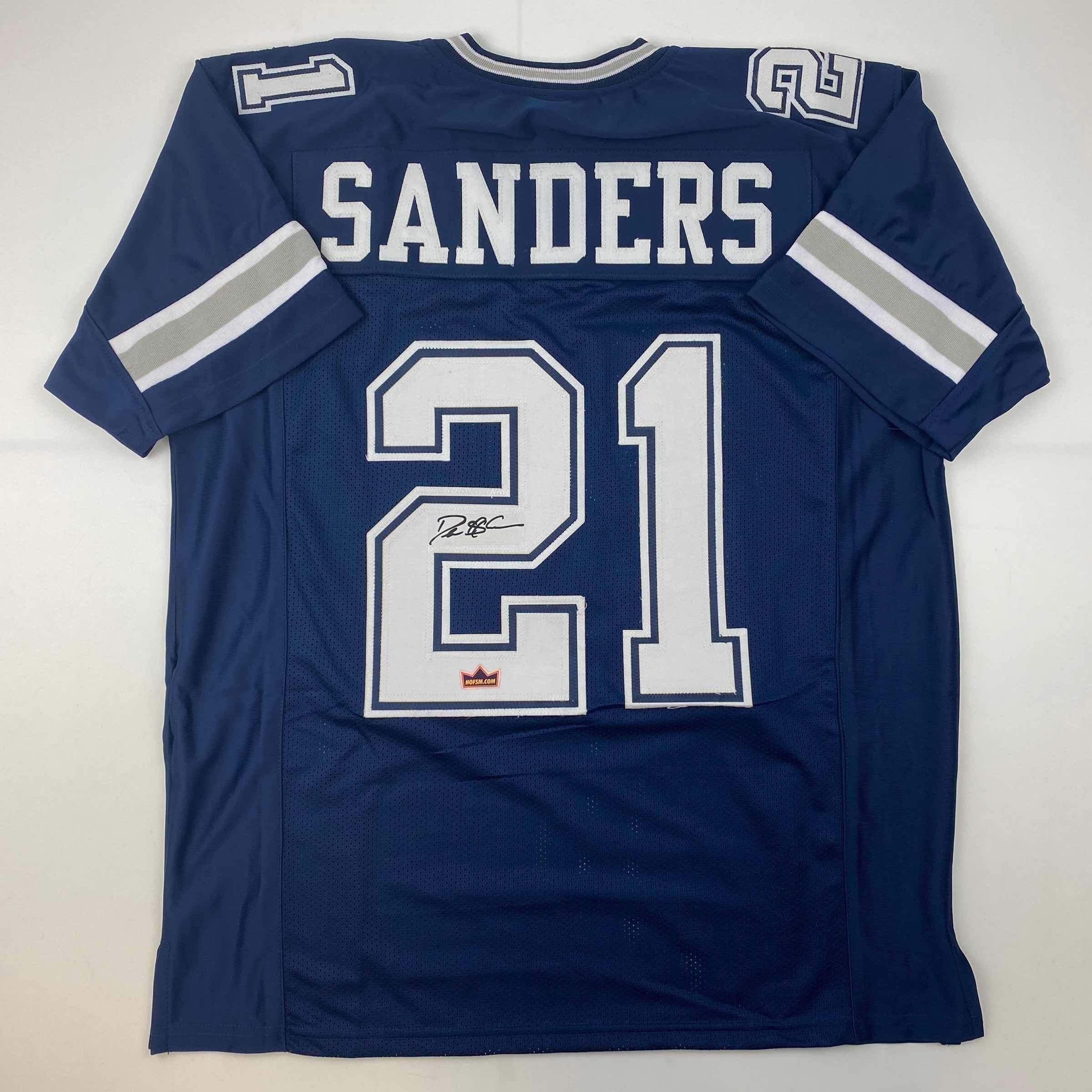 NFL Dion Sanders サイン入りユニフォーム Facsimile Autographed Deion Sanders Dallas Blue Reprint