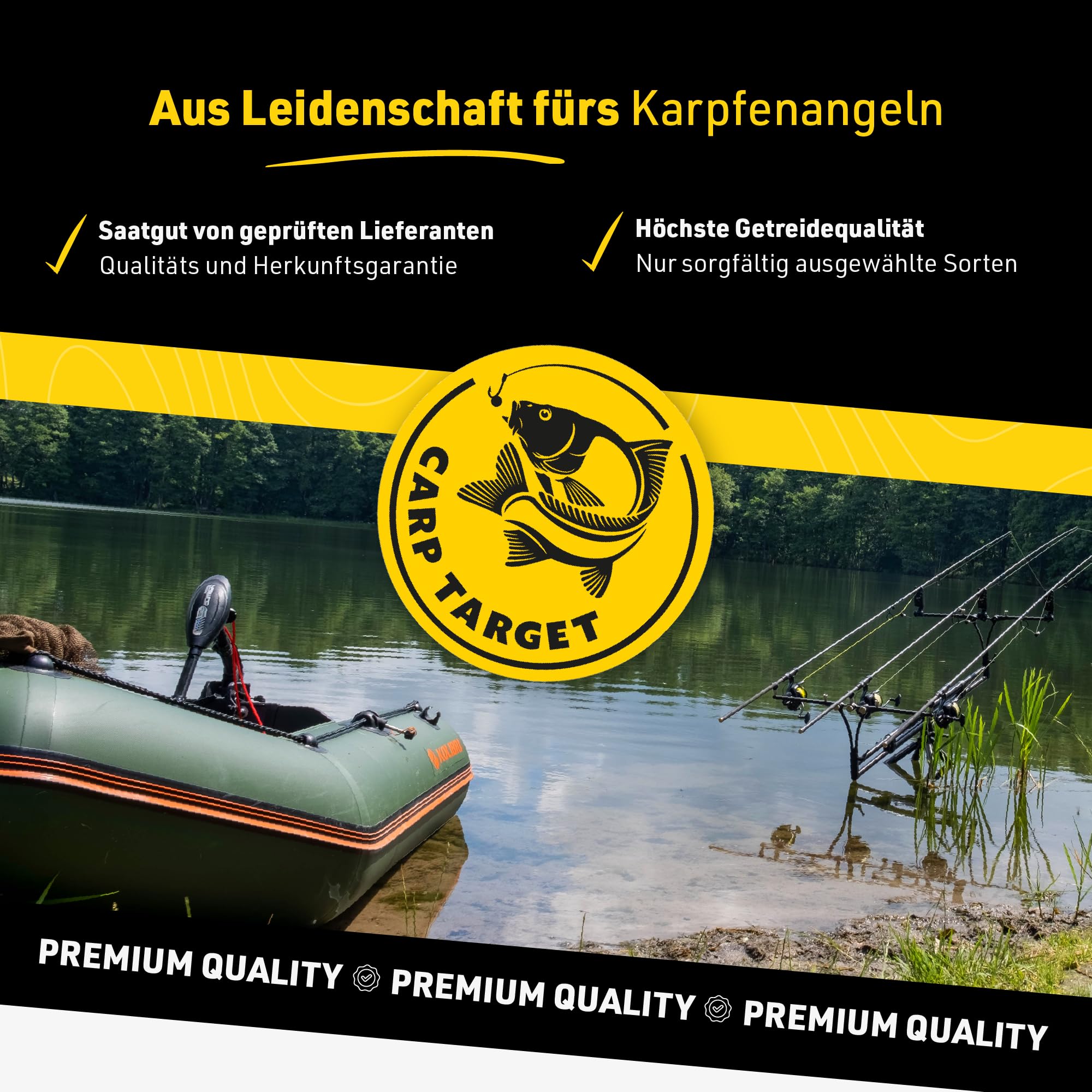 Mix ziaren konopie rzepik 1 kg - Gotowa zanęta wędkarska na karpie, amury i inne karpiowate - Mieszanka ziaren zapakowana próżniowo - Gotowane ziarna skuteczne przez cały rok