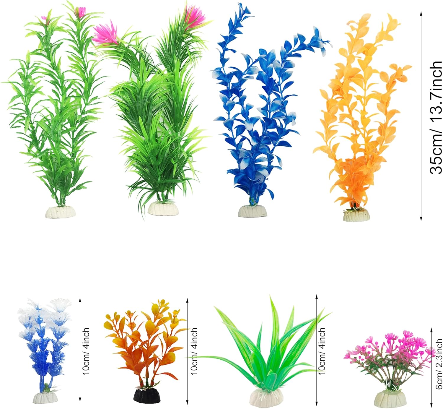 Cayway 25 PCS Aquarium Aquatic Artificial Aquatic Plants Mixed Aquarium