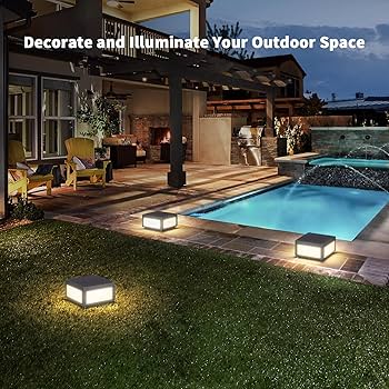 ZRJJMLAN Outdoor Post Light Modern LED Fence Deck Cap Light