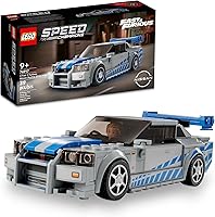 LEGO Speed Champions 2 Fast 2 Furious Nissan Skyline GT-R (R34) Building Kit 76917 - 319 Pieces with Brian Minifigure, Ages 9+