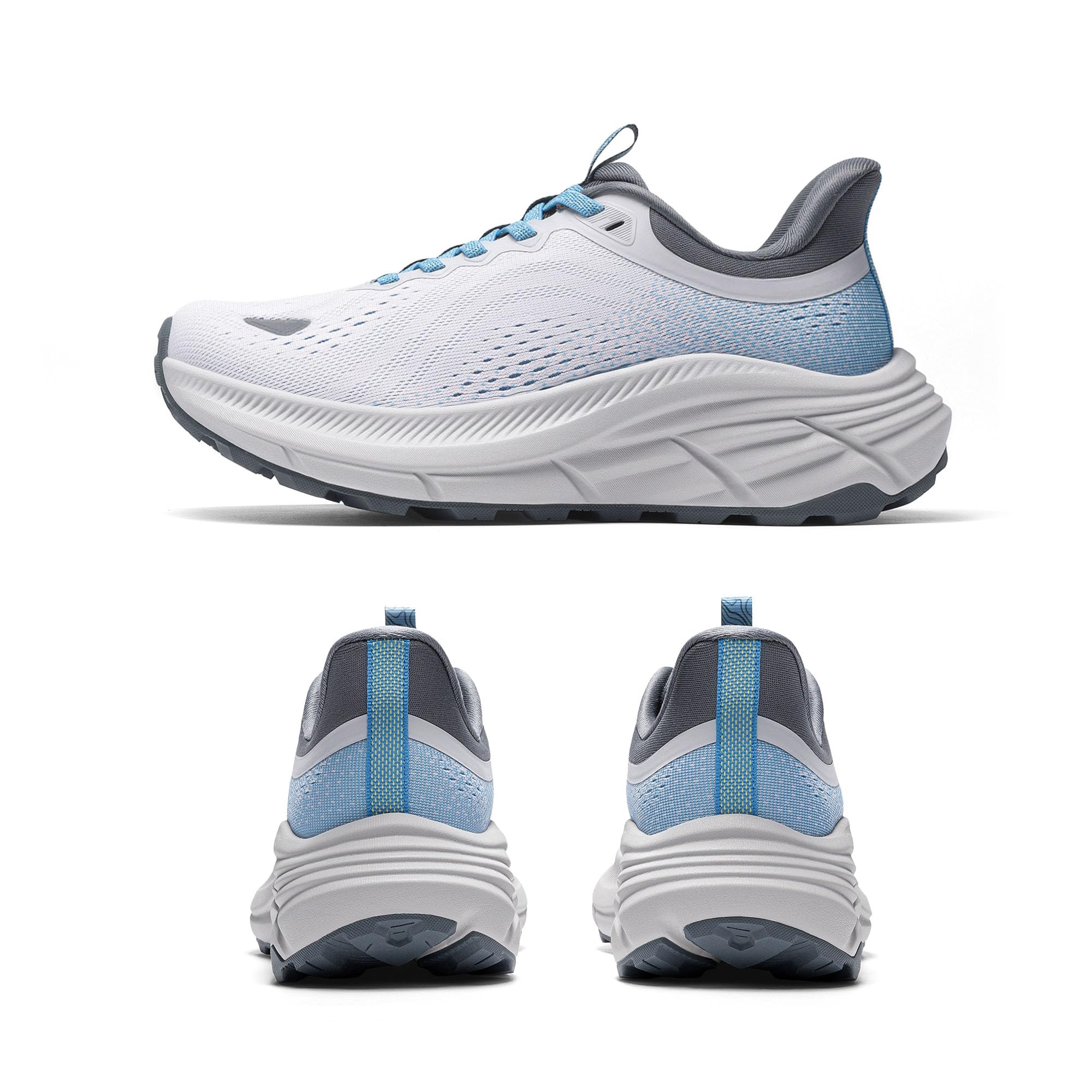 NORTIV 8 Damskie buty do biegania w terenie, antypoślizgowe, oddychające sneakersy z amortyzacją, do aktywności na świeżym powietrzu, wędrówek, fitnessu i na co dzień., szary niebieski, 43 EU