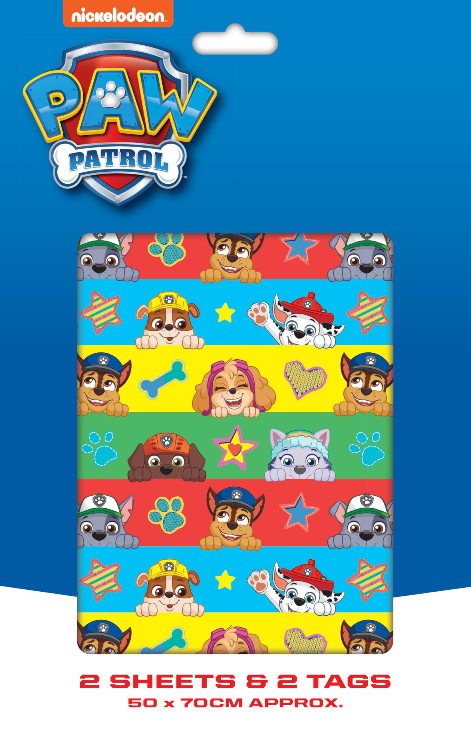 Image secondaire de Papier Cadeau Anniversaire PAW Patrol - 2 Feuilles et 2 Étiquettes