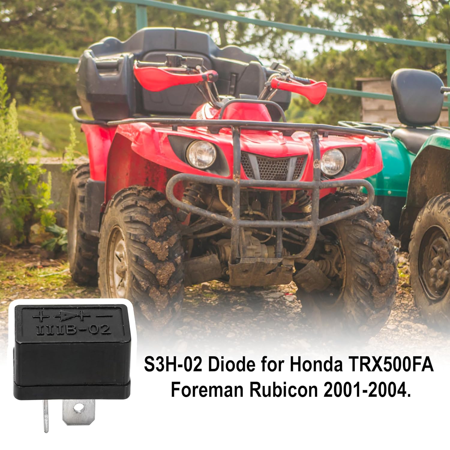 S3H-02 Diode for Honda TRX500FA Foreman Rubicon 2001-2004, 31700-124-008 31700-124-003 Silicon Voltage Regulator Rectifier Assembly Relays Parts Car Motorcycle Alternator