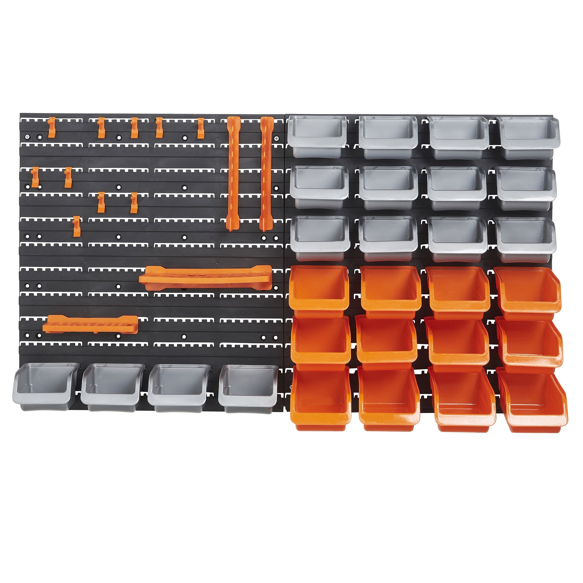 VonHaus 44 Piece Wall Mounted Pegboard Hook, Storage Bins and Panel Set