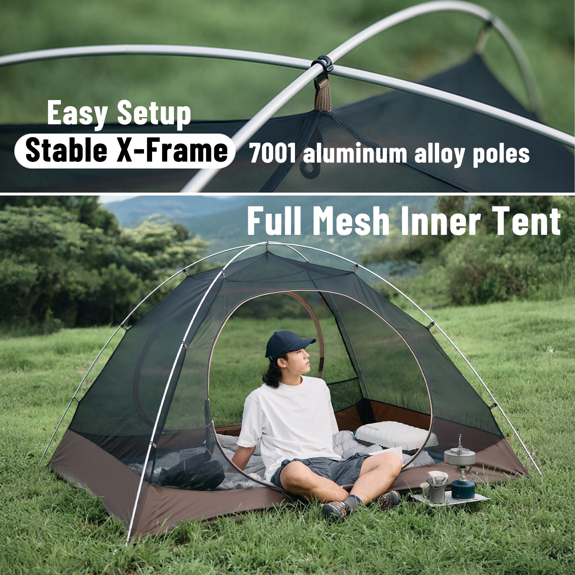 Amazon.co.jp: Naturehikeクラウドリバーテント - 2~3人用 軽量バック
