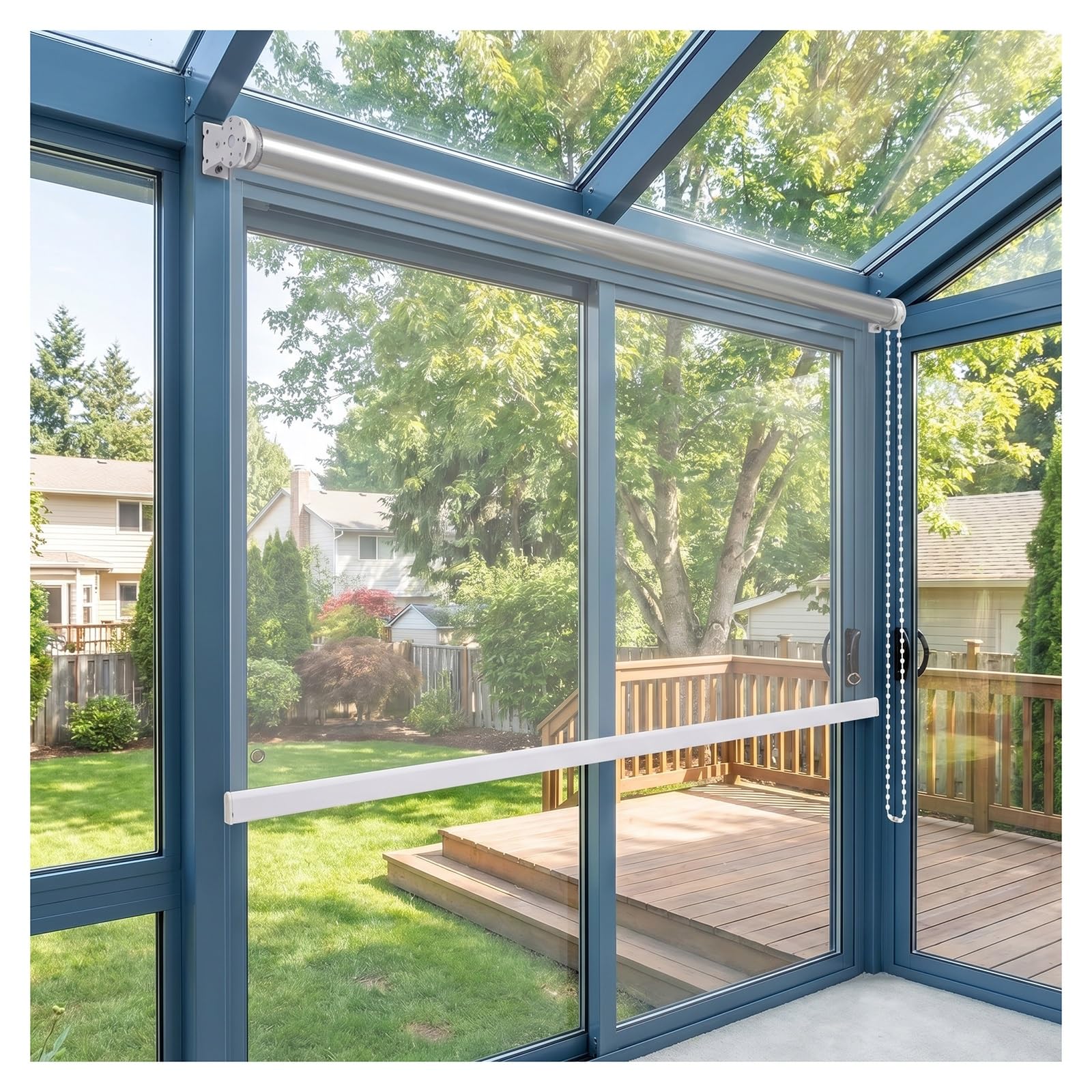 Clear waterproof roller blinds，transparent vinyl pvc roller shades，vinyl curtains for patio，porch blinds for wind and rain，clear outdoor curtains that can roll up(W105*H120cm/W41.33*H47.24in)
