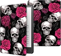 Vista 72 de Funda para Kindle básico de 6 pulgadas (11.ª generación), múltiples ángulos, piel sintética, delgada, con función de encendido y apagado automático