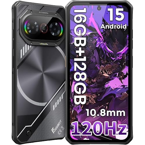 FOSSIBOT F114 Android 15 Rugged Phone, 6.67"+120Hz Corning Glass Phone