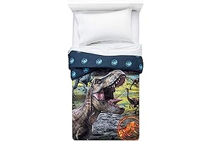 Franco Jurassic World Twin Reversible T - Rex Comforter
