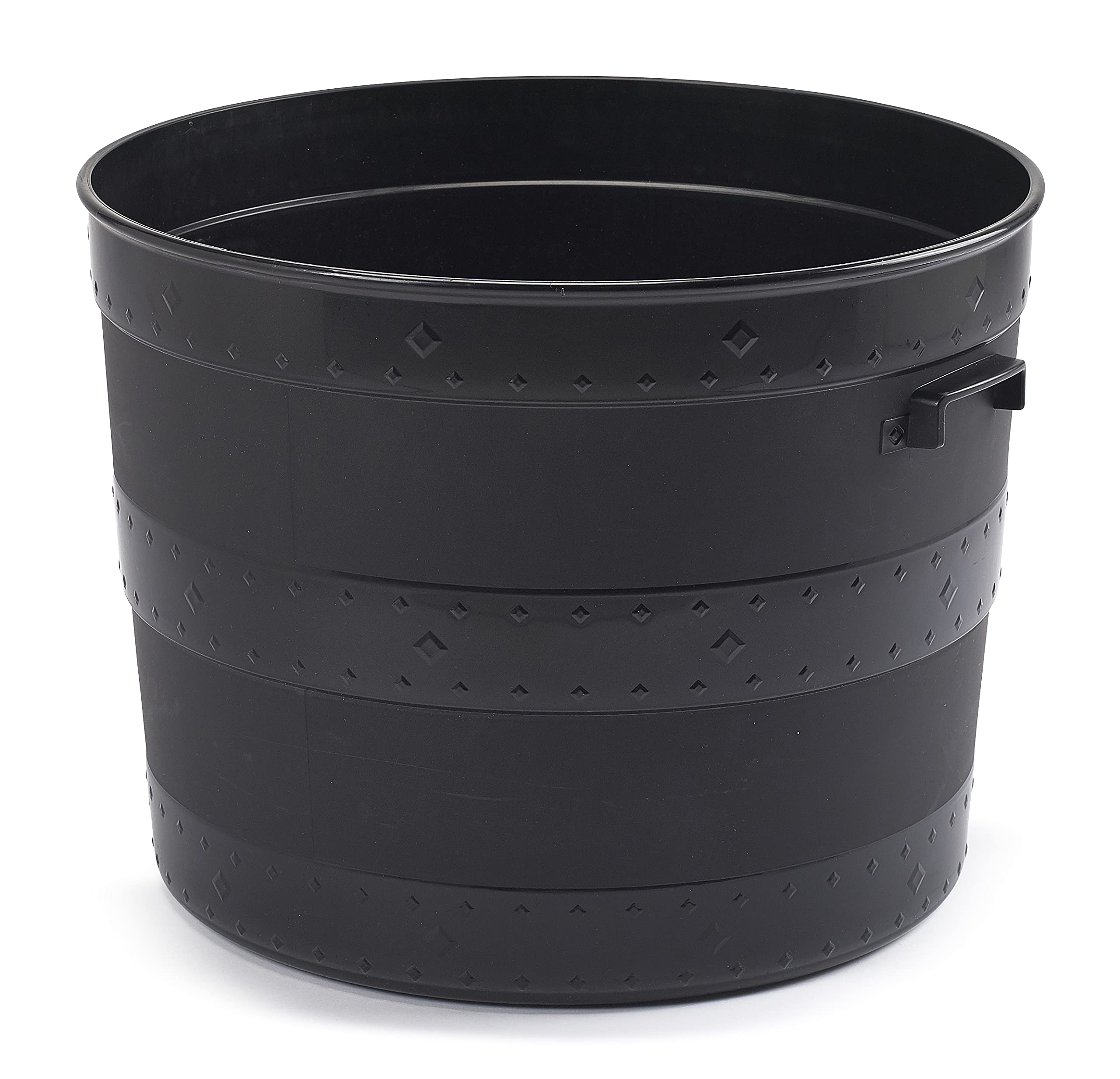 1x 60L/50cm Blacksmith Plastic Planter Plant Pot Tub Garden Patio Out Or Indoor Barrel Flower Pot