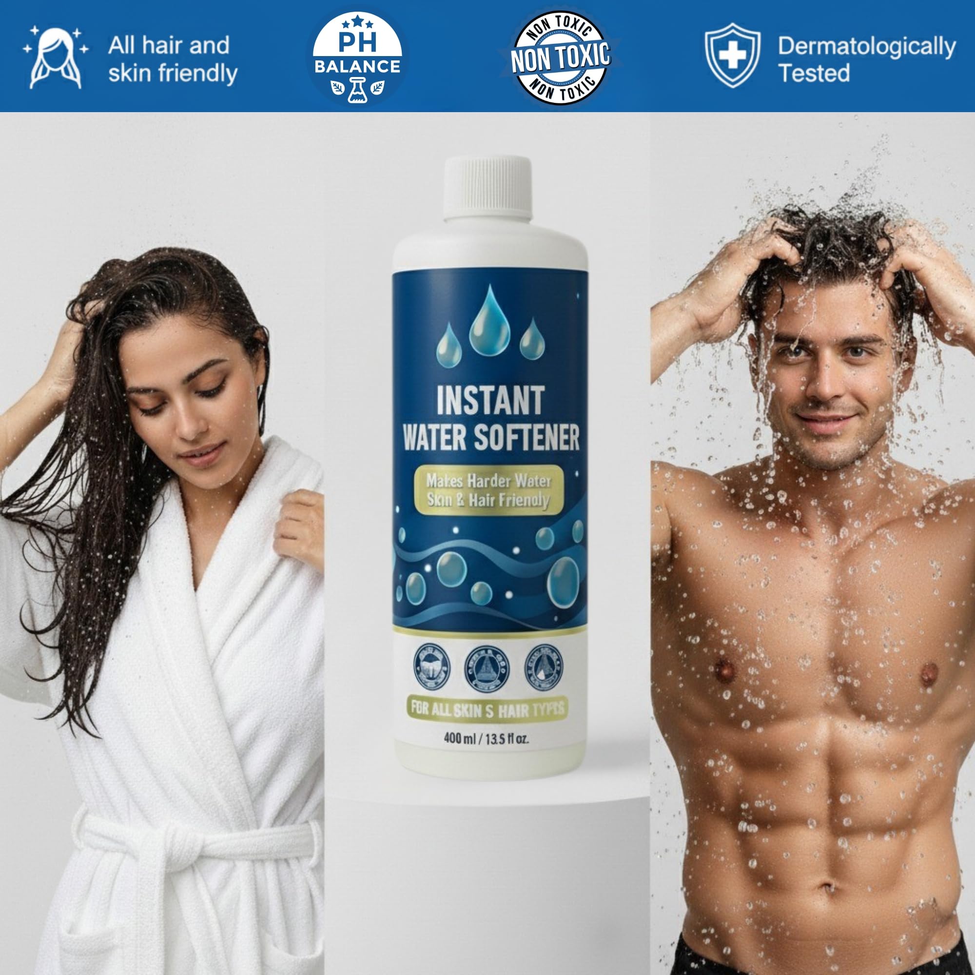Herbal Instant Water Softener | Makes Your Water Hair & Skin Friendly | Reduces Hair Fall & Skin Itching | Disables Hardness & Maintains pH Level | Non Toxic room Kitchen(Pack of 1)