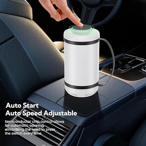 Miniatura 2 de Uzon Purificadores de aire HEPA para automóvil para el hogar, purificadores de aire portátiles para mascotas, para dormitorio, pequeño, mini filtro