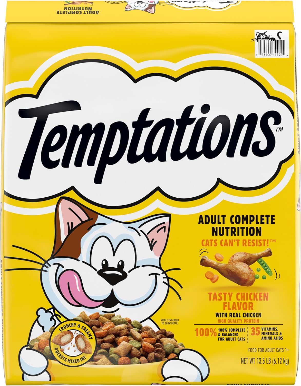 Temptations Tasty Chicken Flavor Adult Dry Cat Food, 13.5 lb. Bag