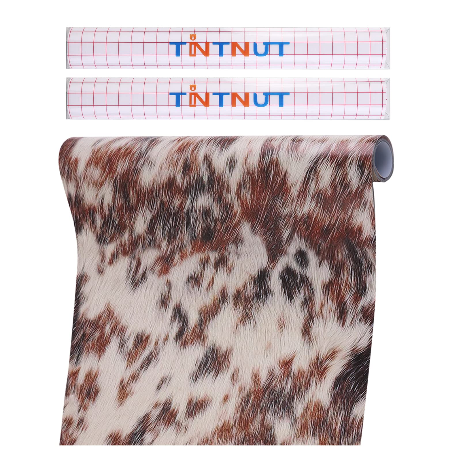 Tintnut Beige Cow Permanent Vinyl Roll 12in x 5ft Cowhide Adhesive Vinyl — image 1