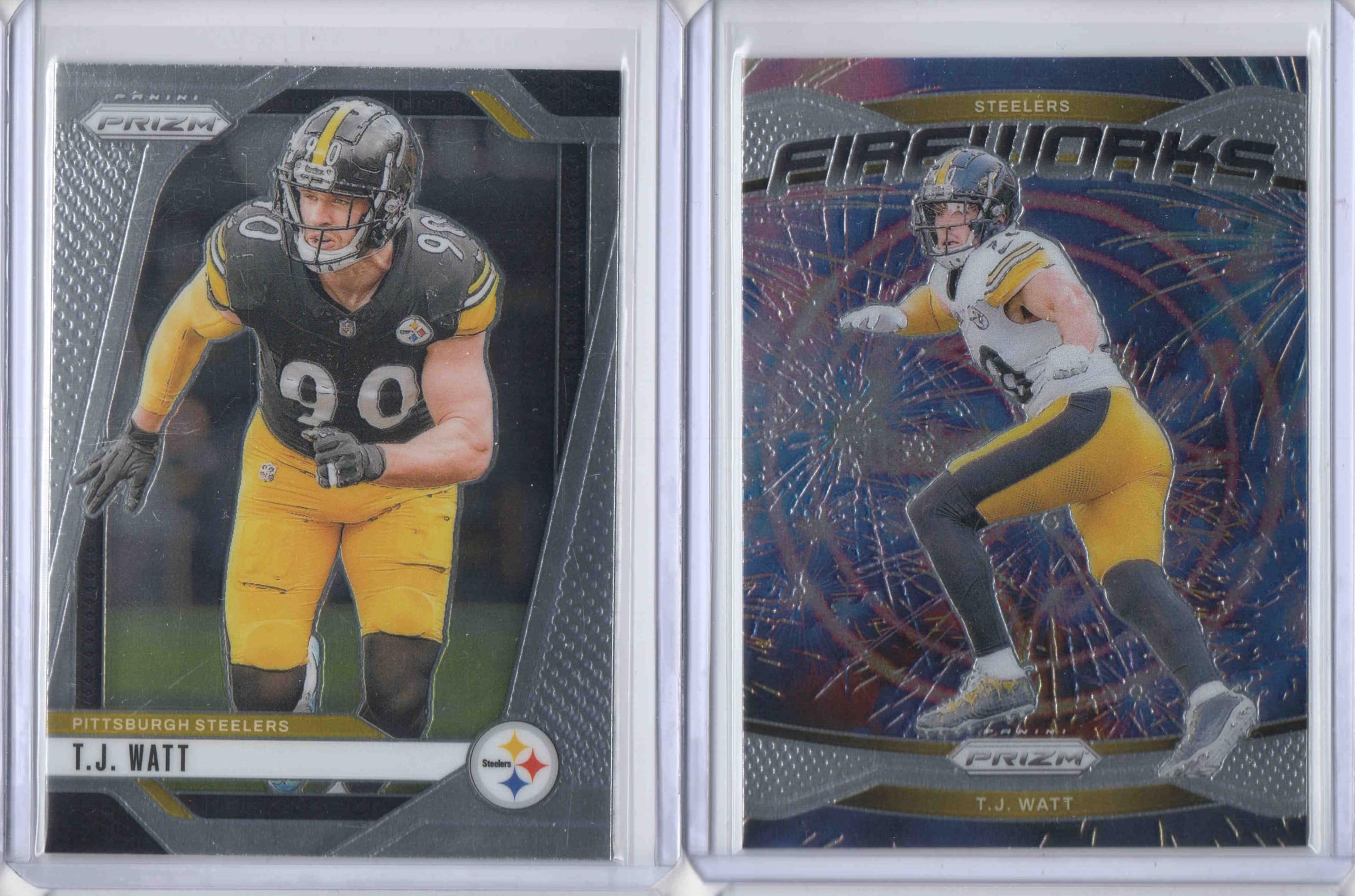 Amazon.com: Lot of Two 2024 Trading Card Prism T.J. Watt Pro