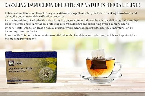 Miniatura 2 de Té Diente de León Diente de León Te (60 bolsitas de té) Paquete económico 100% natural y sin cafeína